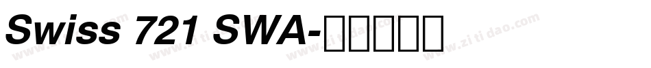 Swiss 721 SWA字体转换